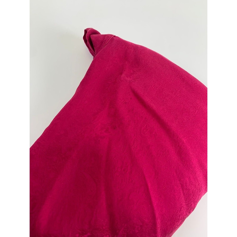 Delicates Vintage Silk Robe Pink Kimono Short Tie Belt Lightweight Brocade Large - Picture 16 of 16